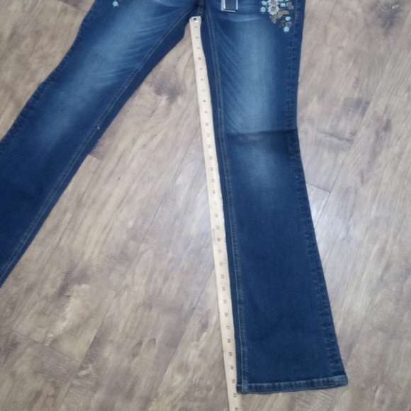 Grace in LA Women's Jeans 27 Bootcut Embellished Embroidered - Picture 10 of 11